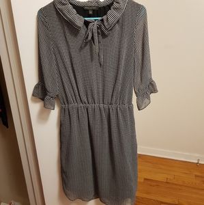 SOLD - Banana Republic collared houndstooth dress
